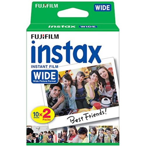 후지필름 Fujifilm Instax Wide Instant Film Twin Pack (20 Sheets) + Fujifilm Instax Wide Monochrome Film (10 Sheets) + Camera and Lens Cleaning Cloth top Value Bundle