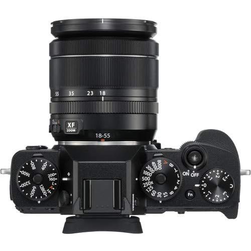 후지필름 FUJIFILM X-T3 Mirrorless Digital Camera with XF 18-55mm f/2.8-4 R LM OIS Zoom (Black) Bundle, Includes: SanDisk 64GB Extreme PRO SDXC Memory Card, Card Reader and More