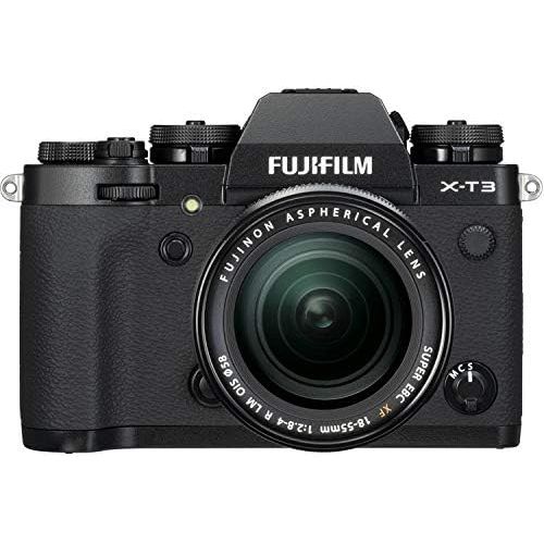 후지필름 FUJIFILM X-T3 Mirrorless Digital Camera with XF 18-55mm f/2.8-4 R LM OIS Zoom (Black) Bundle, Includes: SanDisk 64GB Extreme PRO SDXC Memory Card, Card Reader and More