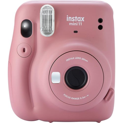 후지필름 Fujifilm Instax Mini 11 Instant Camera with Case, 60 Fuji Films, Decoration Stickers, Frames, Photo Album and More Accessory kit (Dusty Pink)