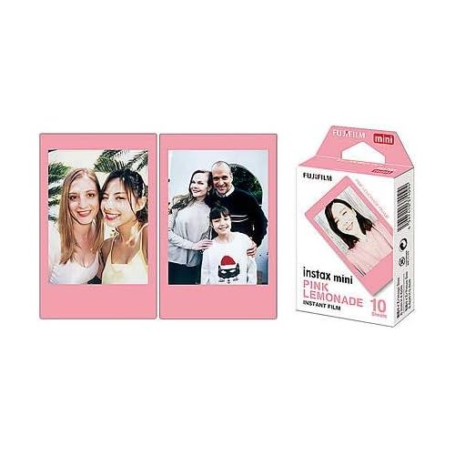 후지필름 Fujifilm Instax Mini Pink Lemonade Film 2 Pack (20 Exposures) + Quality Photo Fiber Cloth