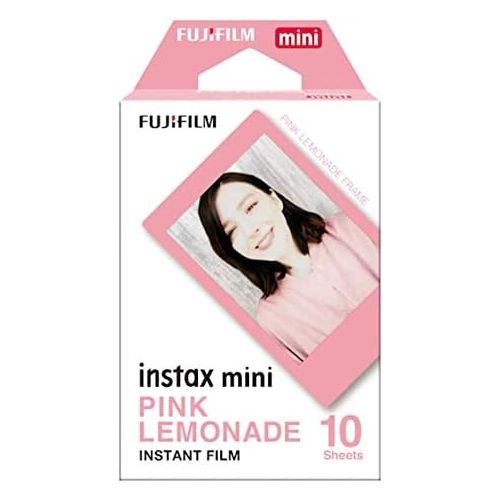 후지필름 Fujifilm Instax Mini Pink Lemonade Film 2 Pack (20 Exposures) + Quality Photo Fiber Cloth
