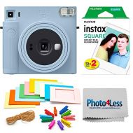 Fujifilm Instax Square SQ1 Glacier Blue Instant Camera + Fuji Instax Square Instant Film + Accessory Bundle