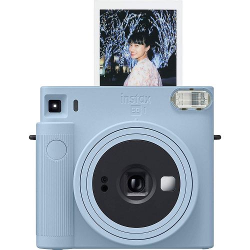 후지필름 Fujifilm Instax Square SQ1 Glacier Blue Instant Camera + Fuji Instax Square Instant Film + Accessory Bundle