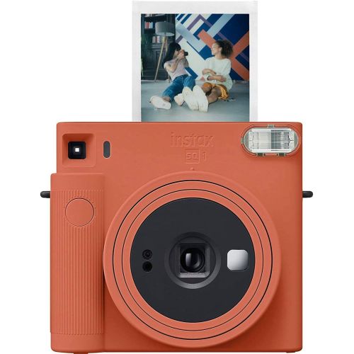 후지필름 Fujifilm Instax Square SQ1 Terracotta Orange Instant Camera + Fuji Instax Square Instant Film + Accessory Bundle