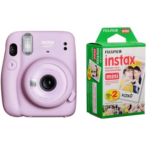 후지필름 Fujifilm Instax Mini 11 Instant Film Camera, Lilac Purple instax Mini Instant Daylight Film Twin Pack, 20 Exposures