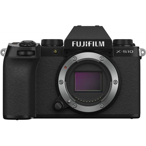 후지필름 FUJIFILM X-S10 Mirrorless Digital Camera Body Bundle, Includes: SanDisk 64GB Extreme Memory Card, Spare Battery, Card Reader, Memory Card Wallet and Lens Cleaning Kit (6 Items)