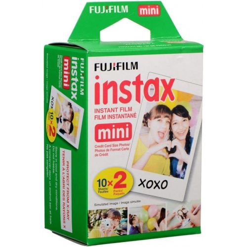 후지필름 Fujifilm Instax Mini 11 Instant Film Camera, with Fujifilm instax Mini Instant Daylight Film Twin Pack, 20 Exposures (Blush Pink)