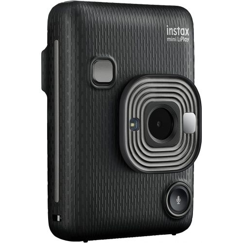후지필름 Fujifilm Instax Mini Liplay Dark Grey Camera - Limited Edition + 2X Twin Pack Film + 32GB SD Card + Case + Cloth
