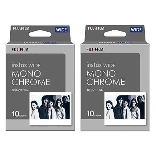 후지필름 Fujifilm Instant Film 2-PACK BUNDLE SET , INSTAX WIDE MONOCHROME WW 1 (10 x 2 = 20 Shoots) for Instax Wide 300 Camera -Japan Import (2-pack)