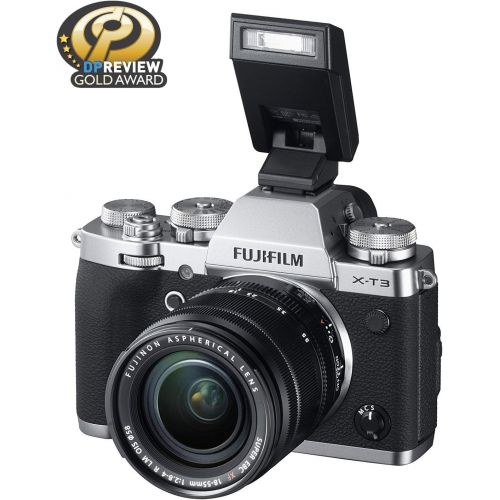 후지필름 Fujifilm X-T3 Mirrorless Digital Camera w/XF18-55mm Lens Kit - Silver