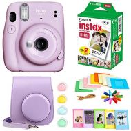 Fujifilm Instax Mini 11 Instant Camera + Instax Mini Twin Pack Film + Hanging Frames + Plastic Frames + Case + Close Up Filters - All Inclusive Bundle! (Lilac Purple)