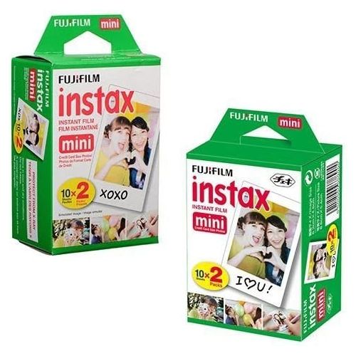 후지필름 Fujifilm Instax Mini Instant Film, 2 x 10 Shoots X 2Pack (Total 40 Shoots) Value Set