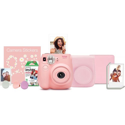 후지필름 FUJIFILM Instax Mini 7s Instant Camera Bundle - Light Pink