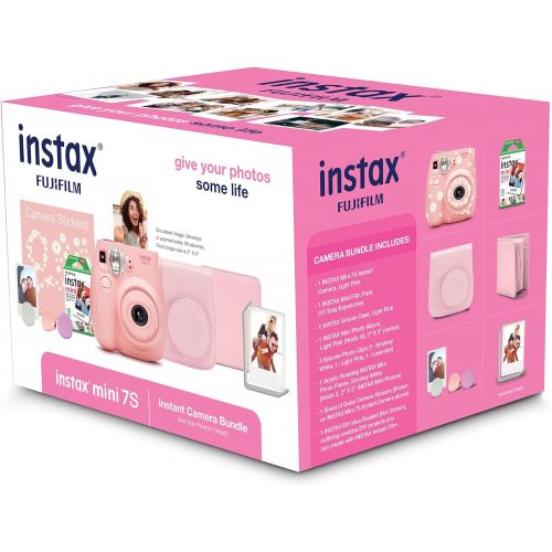 후지필름 FUJIFILM Instax Mini 7s Instant Camera Bundle - Light Pink