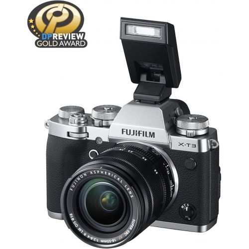 후지필름 Fujifilm X-T3 Mirrorless Digital Camera w/XF18-55mm Lens Kit - Silver