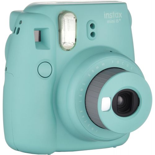 후지필름 Fujifilm Instax Mini 8+ (Mint) Instant Film Camera + Self Shot Mirror for Selfie Use - International Version (No Warranty)