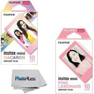 Fujifilm Instax Mini Macaron Instant Film (10 Exposures) + Fujifilm Instax Mini Pink Lemonade Instant Film (10 Exposures)