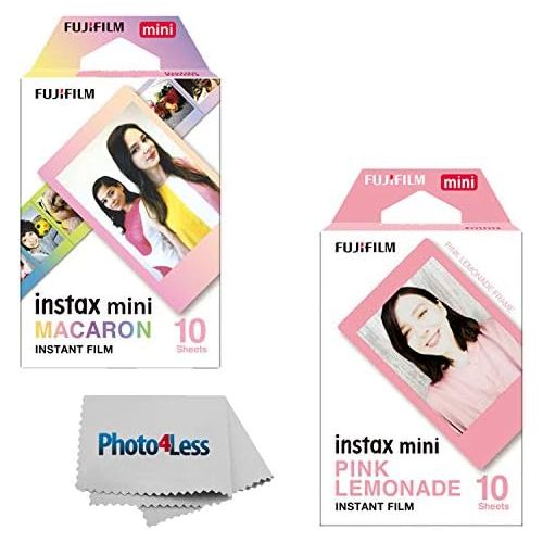 후지필름 Fujifilm Instax Mini Macaron Instant Film (10 Exposures) + Fujifilm Instax Mini Pink Lemonade Instant Film (10 Exposures)