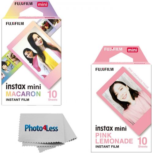 후지필름 Fujifilm Instax Mini Macaron Instant Film (10 Exposures) + Fujifilm Instax Mini Pink Lemonade Instant Film (10 Exposures)