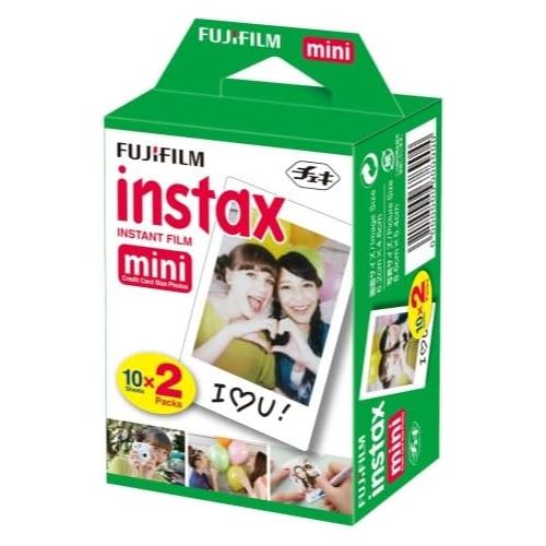 후지필름 Fujifilm INSTAX Mini Instant Film 2 Pack (20 Films) for All fujifilm Mini Instant Cameras - Photo Album - Microfiber Cloth - ~ Gift Packaging ~