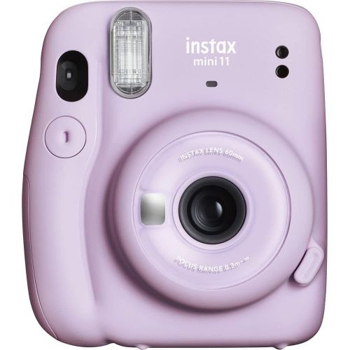 후지필름 Fujifilm Instax Mini 11 Instant Camera (Lilac Purple) (16654803) Deluxe Bundle -Includes- (20) Instax Mini Instant Films + Carrying Case + Batteries + Neck Strap