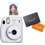 Fujifilm Instax Mini 11 Instant Camera - Ice White + $15 Amazon Gift Card in Mini Envelope
