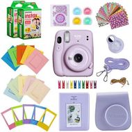 Fujifilm Instax Mini 11 Instant Camera (Lilac Purple) Bundle with Case, 2X Fuji Instax Mini Instant Film Twin Pack - 40 Sheets (White), Color Filters, Stickers, Frames, Photo Album
