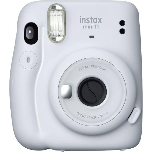 후지필름 Fujifilm Instax Mini 11 Instant Camera + Fuji Instax Film 40 Shots + Protective Case + Magnetic Frames + Album, Frames Design Kit (Ice White)