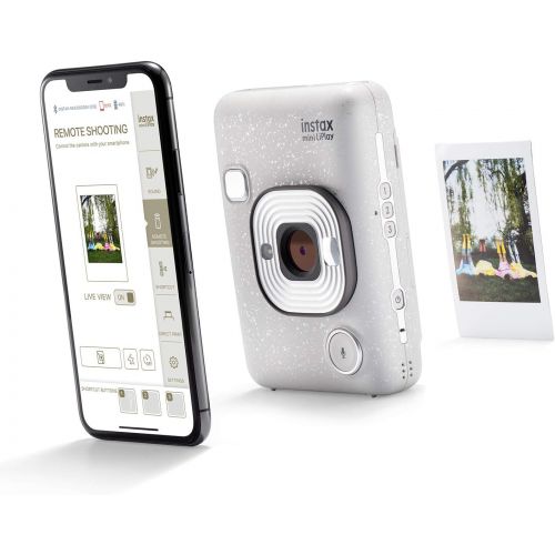 후지필름 Fujifilm Instax Mini Liplay Hybrid Instant Camera - Stone White