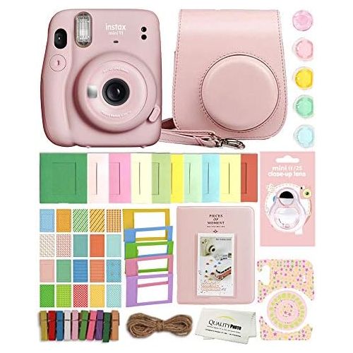 후지필름 Fujifilm Instax Mini 11 Instant Camera with Case, Album and More Accessory Kit (Blush Pink)