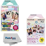 Fujifilm Instax Mini Stained Glass Instant Film (10 Shots) + Fujifilm Instax Mini Shiny Stars Instant Film (10 Shots)