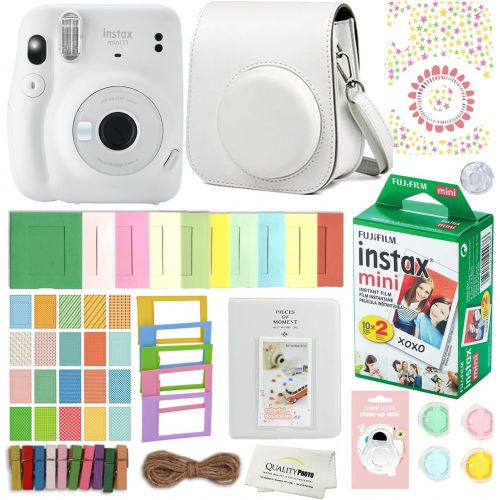 후지필름 Fujifilm Mini 11 Instant Camera with Case, 20 Fuji Films, Decoration Stickers, Frames, Photo Album and More Accessory kit