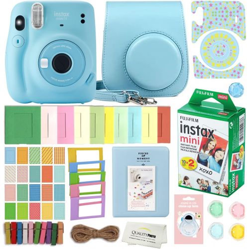 후지필름 Fujifilm Mini 11 Instant Camera with Case, 20 Fuji Films, Decoration Stickers, Frames, Photo Album and Accessory kit