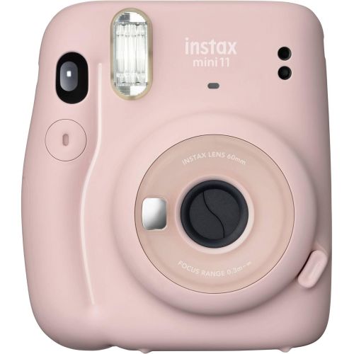 후지필름 Fujifilm Instax Mini 11 Instant Camera + Fuji Instax Film 20 Shots + Protective Case + Frames Design Kit (Blush Pink)