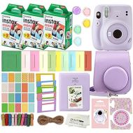 Fujifilm Instax Mini 11 Instant Camera with Case, 60 Fuji Films, Decoration Stickers, Frames, Photo Album and More Accessory kit (Lilac Purple)