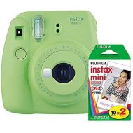 Fujifilm Instax Mini 9 Instant Camera (Lime Green) with Film Twin Pack Bundle (2 Items)