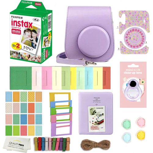 후지필름 Fuji Film Instax Mini 11 Instant Camera with Case, 20 Fuji Films, Decoration Stickers, Frames, Photo Album, Accessory kit