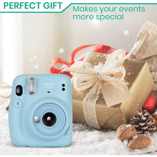 후지필름 Fujifilm Instax Mini 11 Camera with Fujifilm Instant Mini Film (20 Sheets) Bundle with Deals Number One Accessories Including Carrying Case, Color Filters, Photo Album, Stickers +