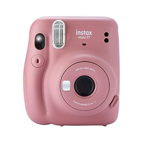 후지필름 Fujifilm Instax Mini 11 Instant Camera with Case, 60 Fuji Films, Decoration Stickers, Frames, Photo Album and More Accessory kit (Dusty Pink)