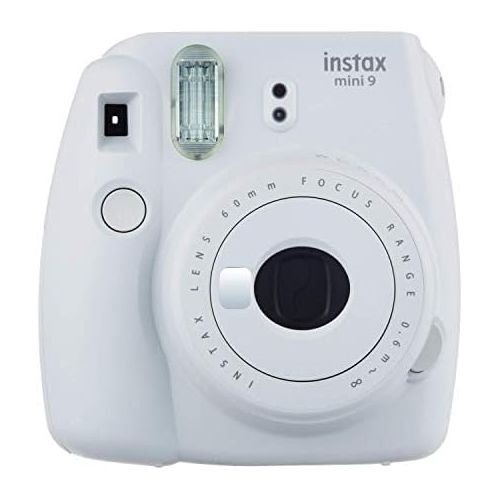 후지필름 Fujifilm instax Mini 9 Instant Camera (Smokey White) and instax Film Twin Pack (20 Exposures) Bundle