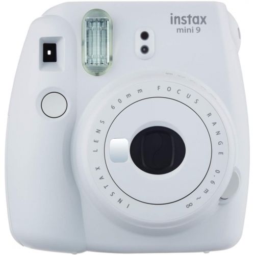 후지필름 Fujifilm instax Mini 9 Instant Camera (Smokey White) and instax Film Twin Pack (20 Exposures) Bundle