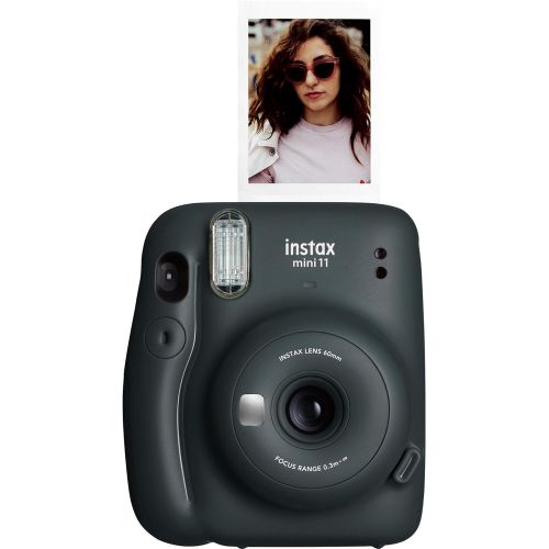 후지필름 Fujifilm Instax Mini 11 Instant Camera, Charcoal Grey, 16654786