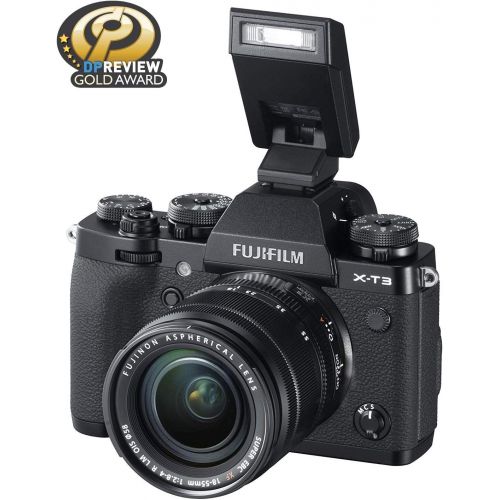 후지필름 Fujifilm X-T3 Mirrorless Digital Camera w/XF18-55mm Lens Kit - Black