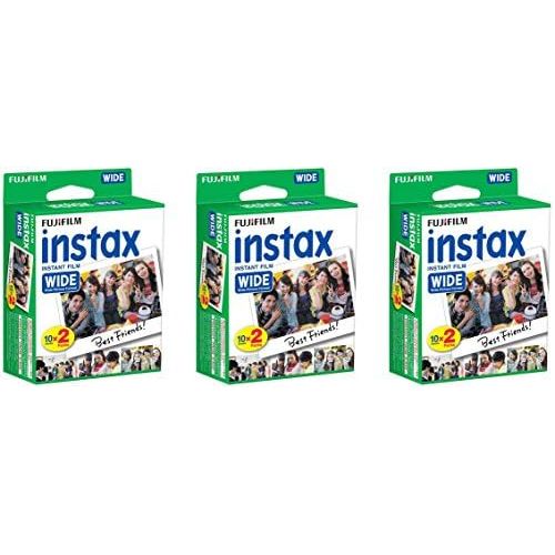 후지필름 Fujifilm Instax Wide 300 Instant Film Camera + instax Wide Instant Film, 60 Sheets + Extra Accessories