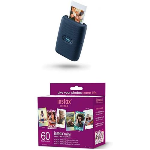 후지필름 [아마존베스트]Fujifilm Instax Mini Link Smartphone Printer - Dark Denim + w/60-pack