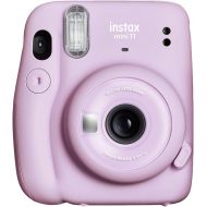 [아마존베스트]Fujifilm Instax Mini 11 Instant Camera + Fujifilm Instax Mini Twin Pack Instant Film (16437396) + Single Pack Rainbow Film + Case + Travel Stickers (Lilac Purple)