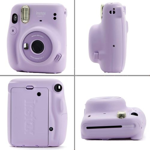 후지필름 [아마존베스트]Fujifilm Instax Mini 11 Instant Camera + Instax Mini Twin Pack Film + Hanging Frames + Plastic Frames + Case + Close Up Filters - All Inclusive Bundle! (Lilac Purple)