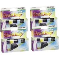 [아마존베스트]Fujifilm 4pcs Fuji Quicksnap Single Use Camera with Flash X-tra 400asa 27exp, Set of 4