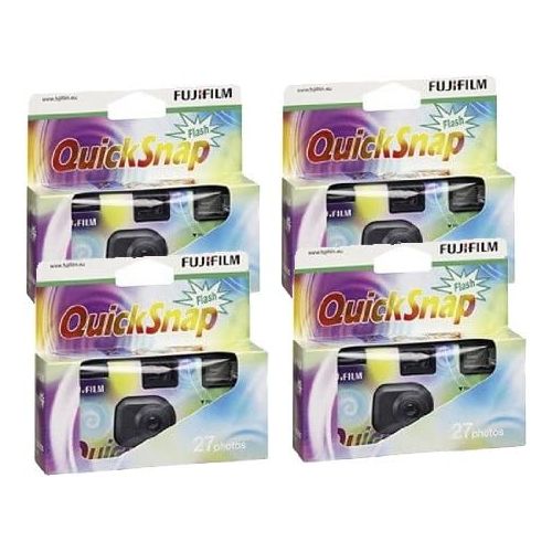 후지필름 [아마존베스트]Fujifilm 4pcs Fuji Quicksnap Single Use Camera with Flash X-tra 400asa 27exp, Set of 4